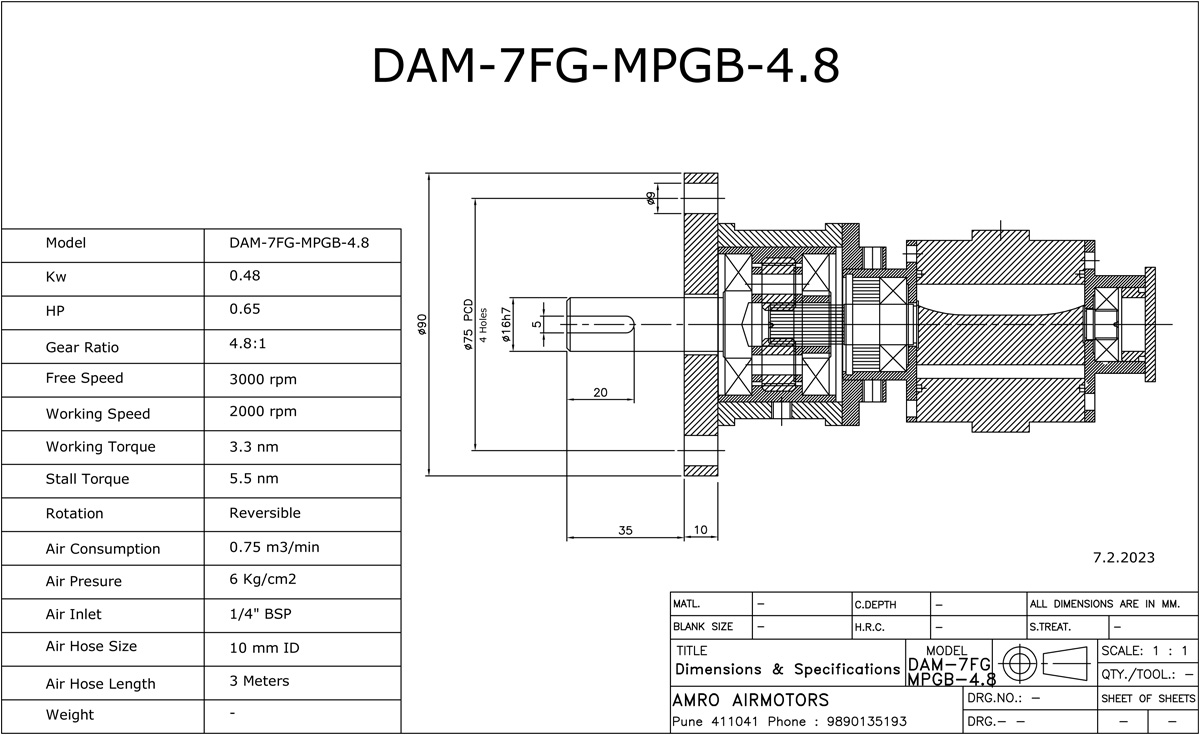 Compact Geared Air Motors